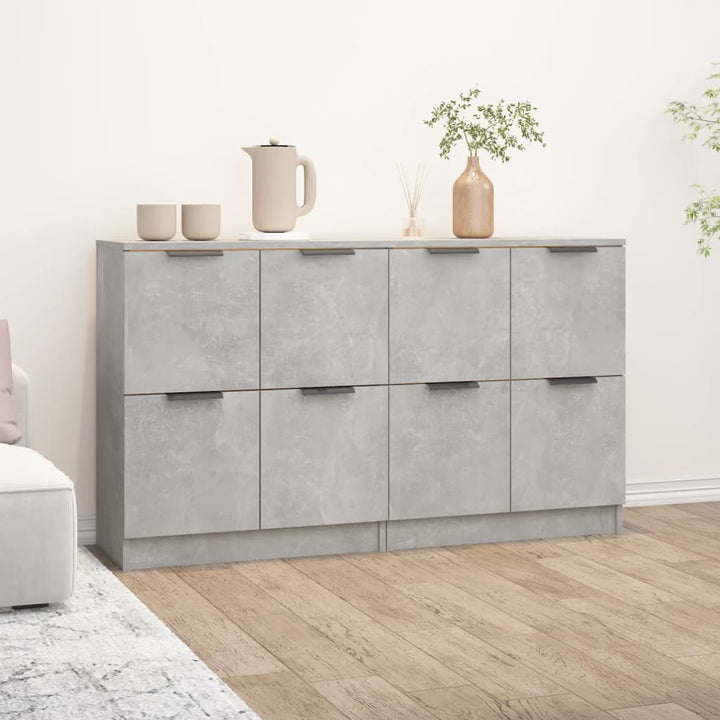 skænke 2 stk. 60x30x70 cm konstrueret træ betongrå