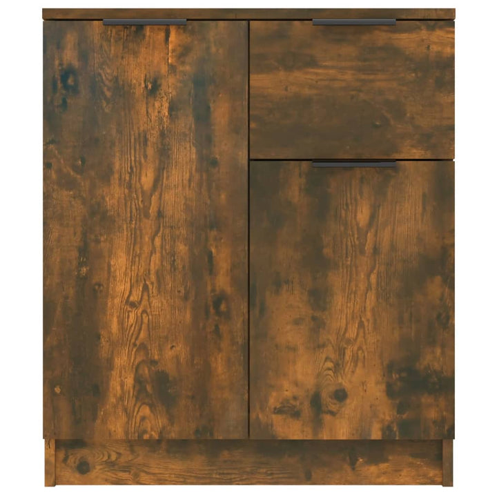 skænke 2 stk. 60x30x70 cm konstrueret træ røget egetræsfarve