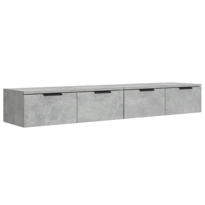 vægskabe 2 stk. 68x30x20 cm konstrueret træ betongrå