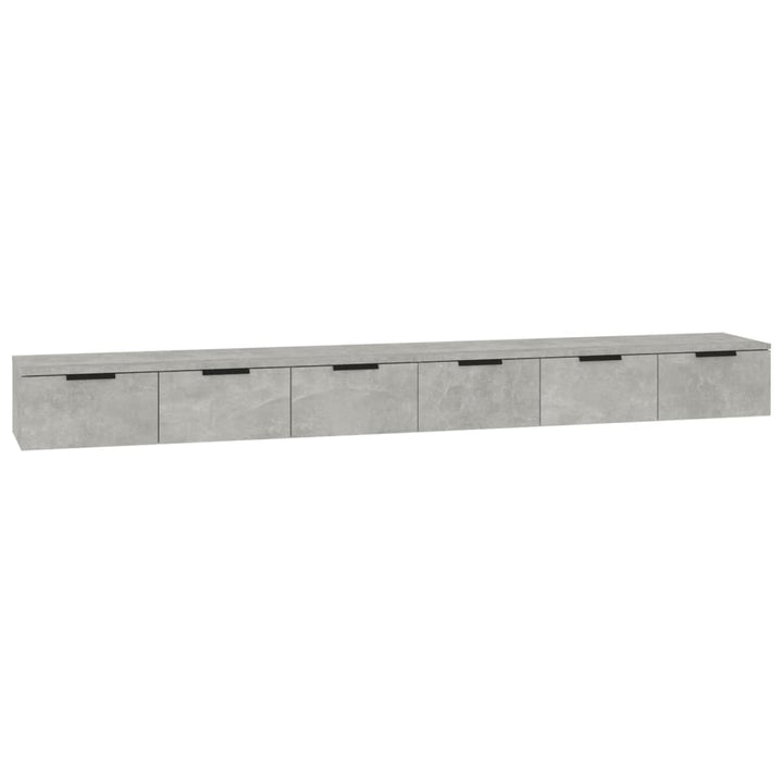vægskabe 2 stk. 102x30x20 cm konstrueret træ betongrå