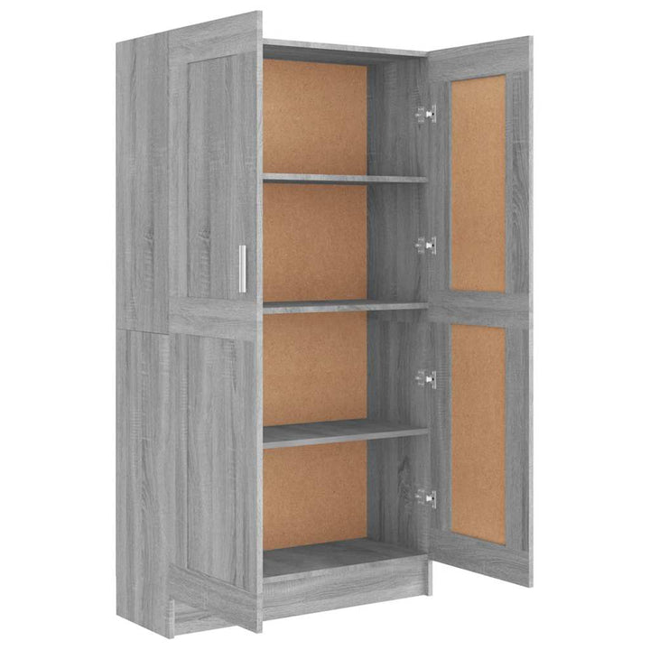 bogreol 82,5x30,5x150 cm konstrueret træ grå sonoma-eg