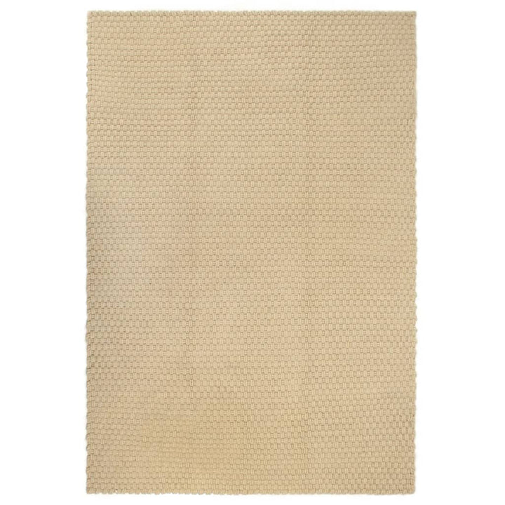 gulvtæppe 160x230 cm rektangulært bomuld naturfarvet