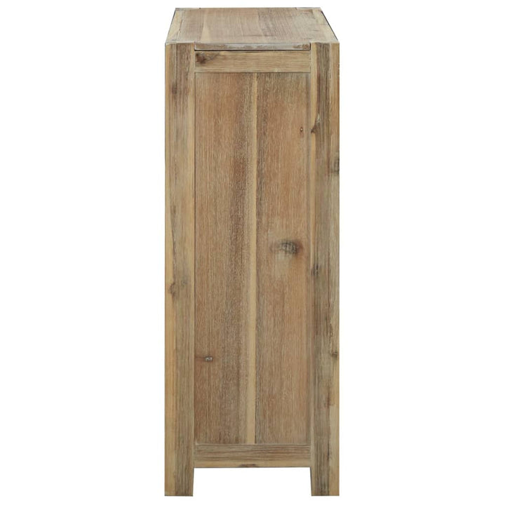 bogreol med 3 hylder 80x30x80 cm massivt akacietræ