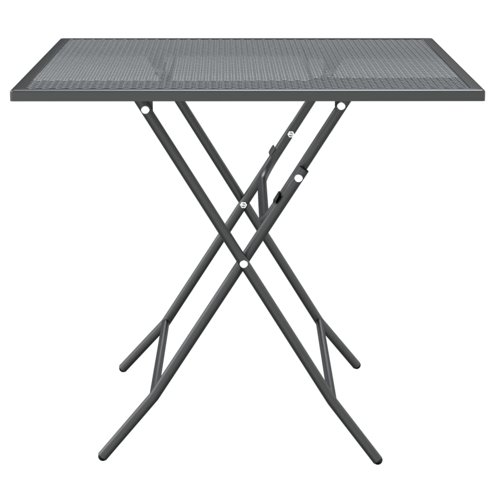 spisebordssæt til haven 5 dele strækmetalnet antracitgrå