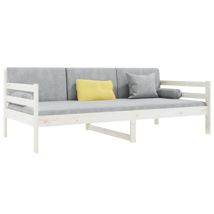 daybed uden madras 90x190 cm massivt fyrretræ hvid