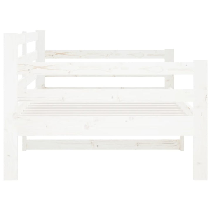 daybed uden madras 90x190 cm massivt fyrretræ hvid
