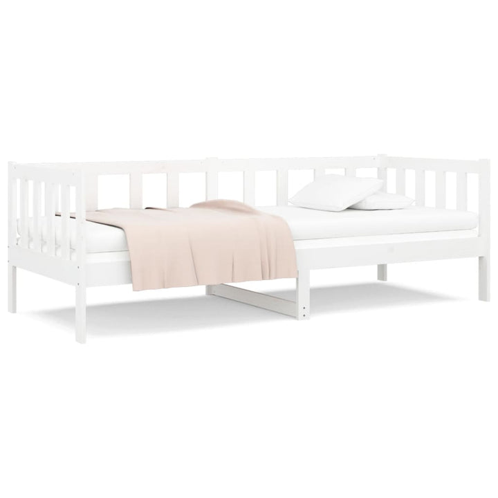 daybed uden madras 90x190 cm massivt fyrretræ hvid