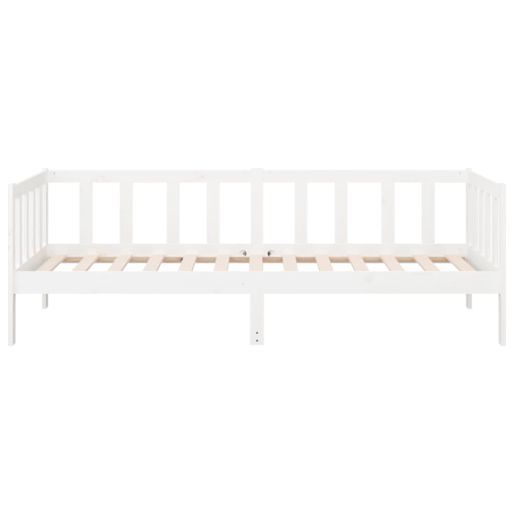 daybed uden madras 90x190 cm massivt fyrretræ hvid