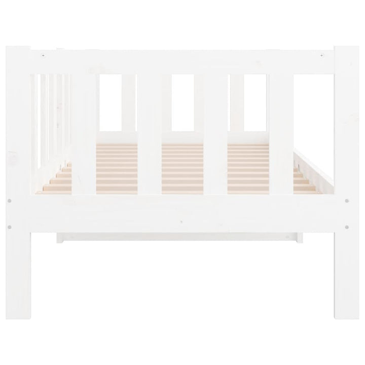 daybed uden madras 90x190 cm massivt fyrretræ hvid