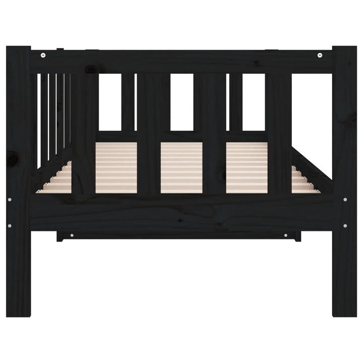 daybed 90x190 cm massivt fyrretræ sort