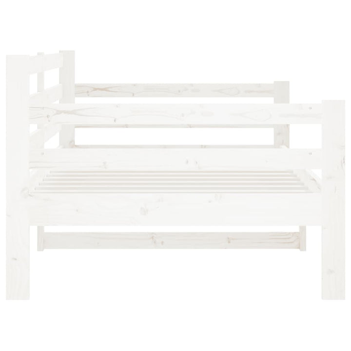 daybed uden madras 80x200 cm massivt fyrretræ hvid