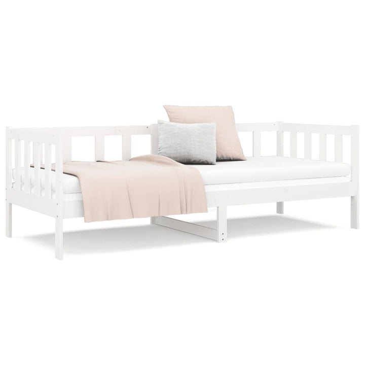 daybed uden madras 80x200 cm massivt fyrretræ hvid
