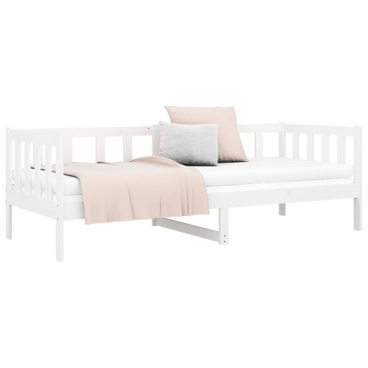 daybed uden madras 80x200 cm massivt fyrretræ hvid