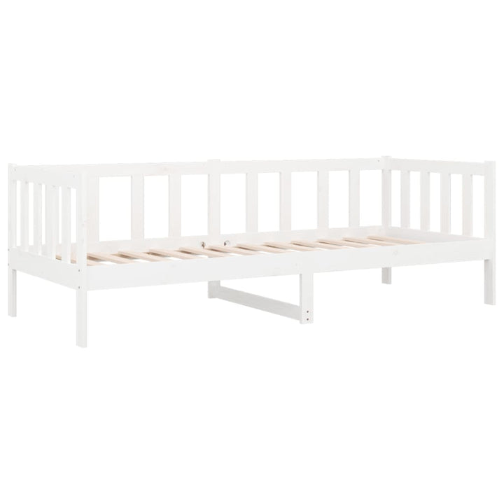 daybed uden madras 80x200 cm massivt fyrretræ hvid