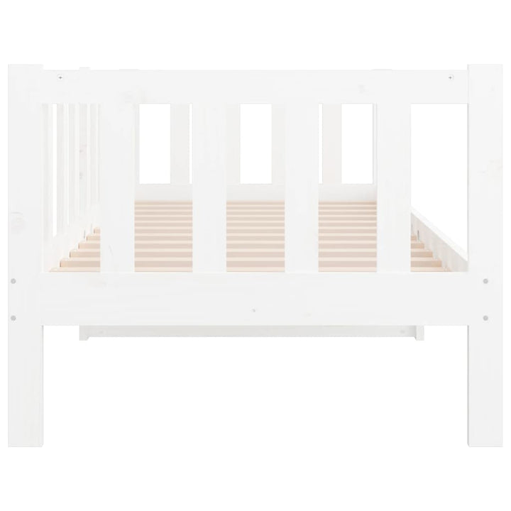 daybed uden madras 80x200 cm massivt fyrretræ hvid