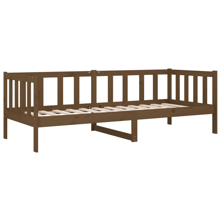 daybed 80x200 cm massivt fyrretræ gyldenbrun