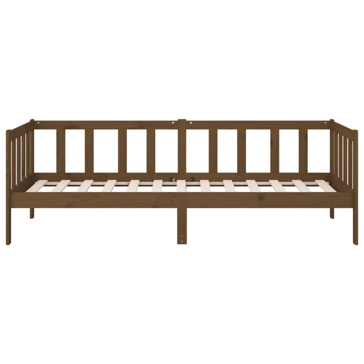 daybed 80x200 cm massivt fyrretræ gyldenbrun