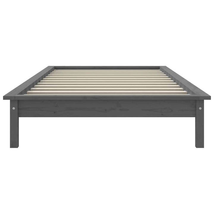 sengeramme 90x200 cm massivt fyrretræ grå