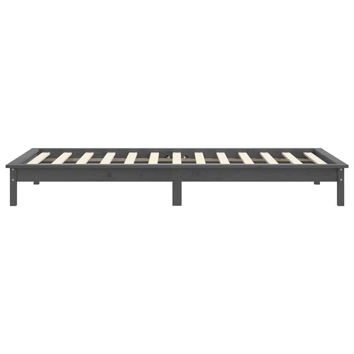 sengeramme 90x200 cm massivt fyrretræ grå