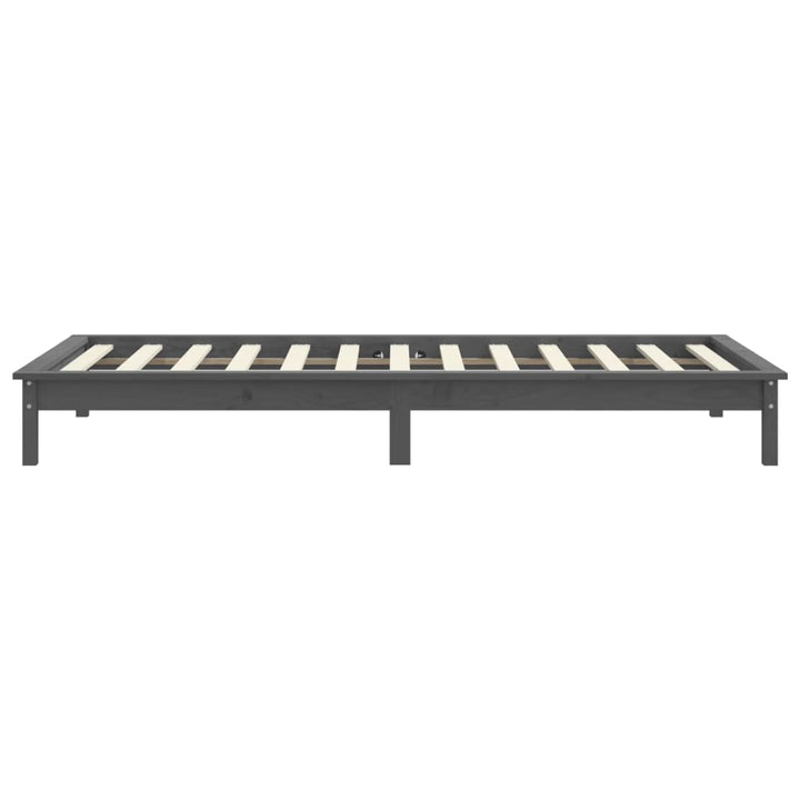 sengeramme 100x200 cm massivt fyrretræ grå