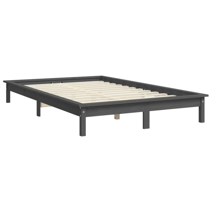 sengeramme 150x200 cm King Size massivt fyrretræ grå