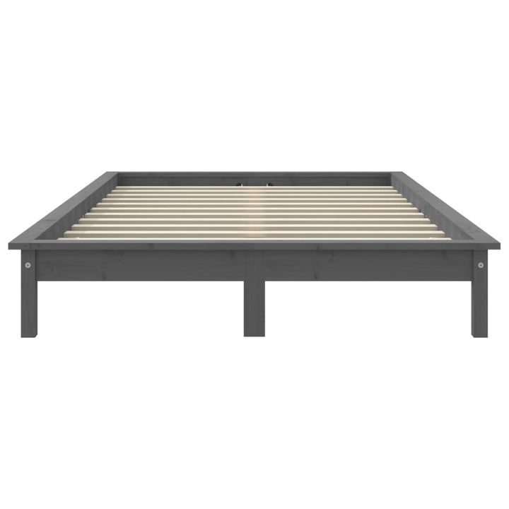 sengeramme 150x200 cm King Size massivt fyrretræ grå