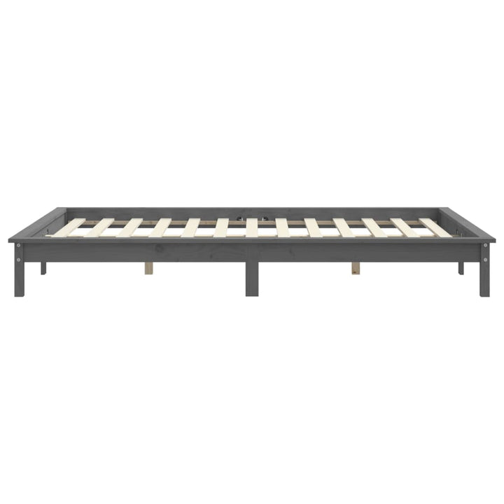 sengeramme 150x200 cm King Size massivt fyrretræ grå