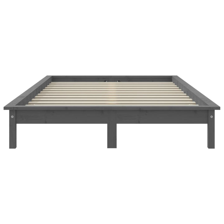 sengeramme 180x200 cm Super King massivt fyrretræ grå