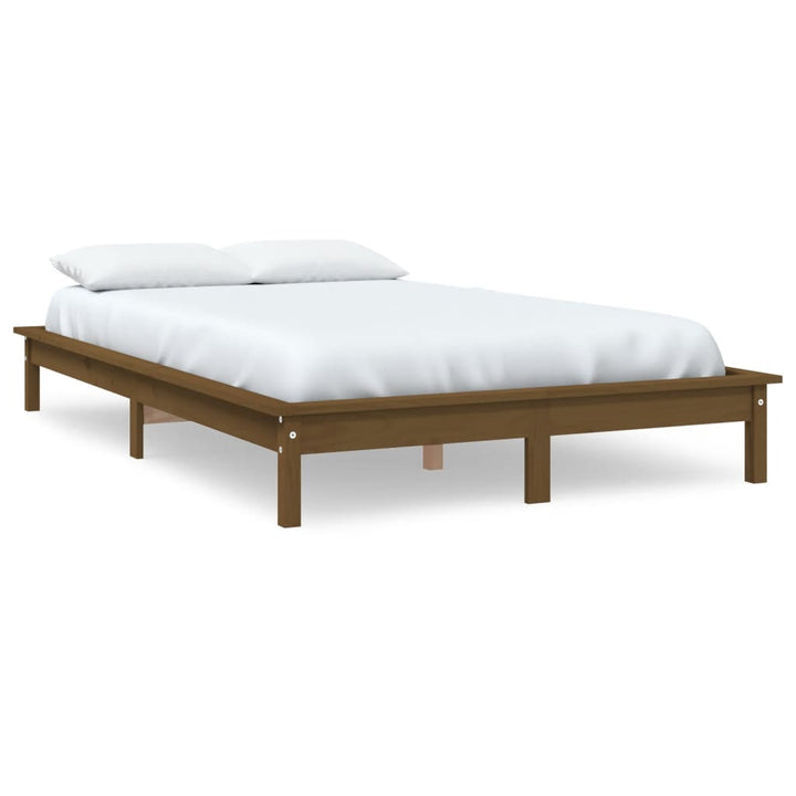 sengeramme 180x200 cm Super King massivt fyrretræ gyldenbrun