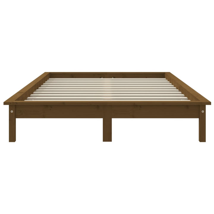 sengeramme 180x200 cm Super King massivt fyrretræ gyldenbrun