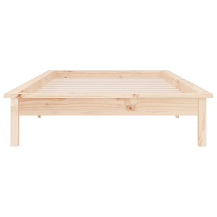 sengeramme med LED 90x190 cm Single massivt træ