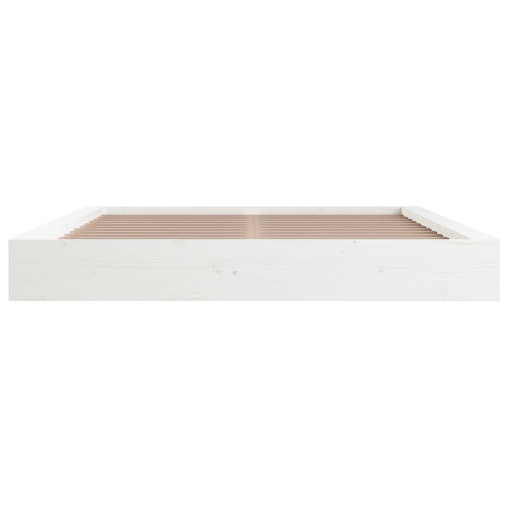 sengeramme 160x200 cm massivt træ hvid