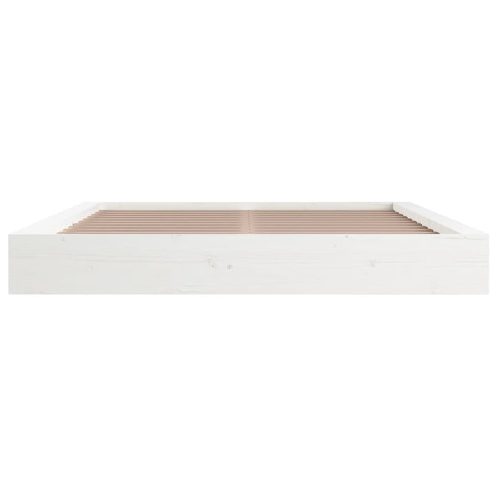 sengeramme 160x200 cm massivt træ hvid