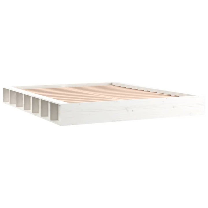 sengeramme 140x200 cm massivt træ hvid