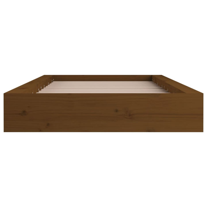 sengeramme 75x190 cm Small Single massivt træ gyldenbrun