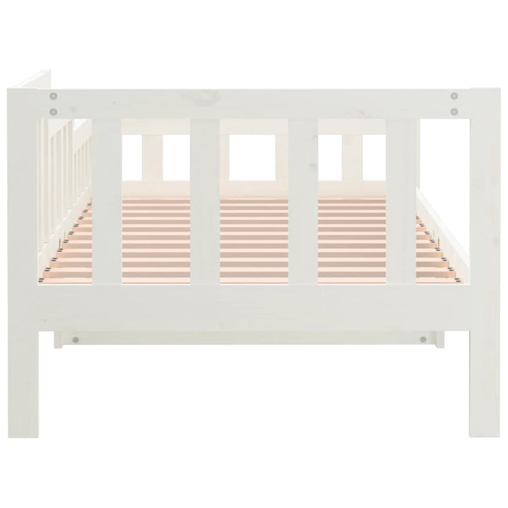 daybed uden madras 80x200 cm massivt fyrretræ hvid