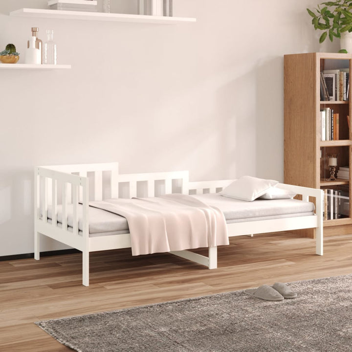 daybed uden madras 80x200 cm massivt fyrretræ hvid