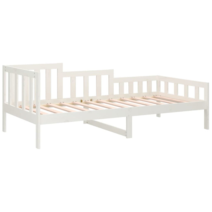 daybed uden madras 90x200 cm massivt fyrretræ hvid