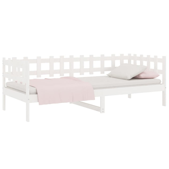 daybed uden madras 80x200 cm massivt fyrretræ hvid