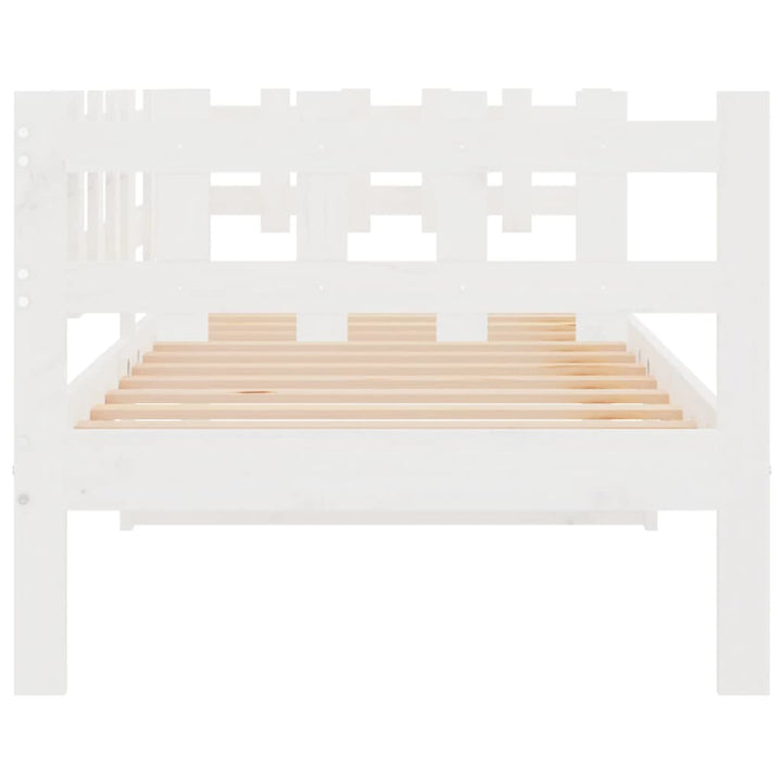 daybed uden madras 80x200 cm massivt fyrretræ hvid