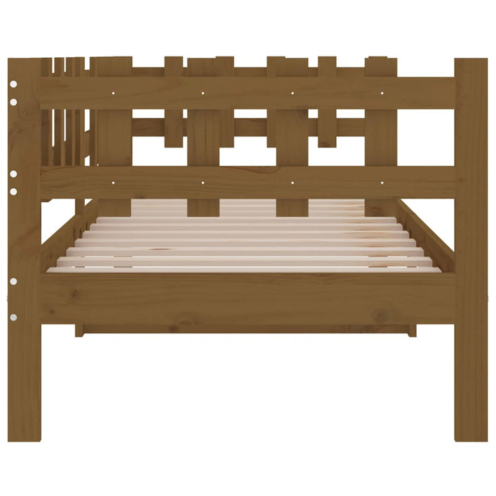 daybed 80x200 cm massivt fyrretræ gyldenbrun