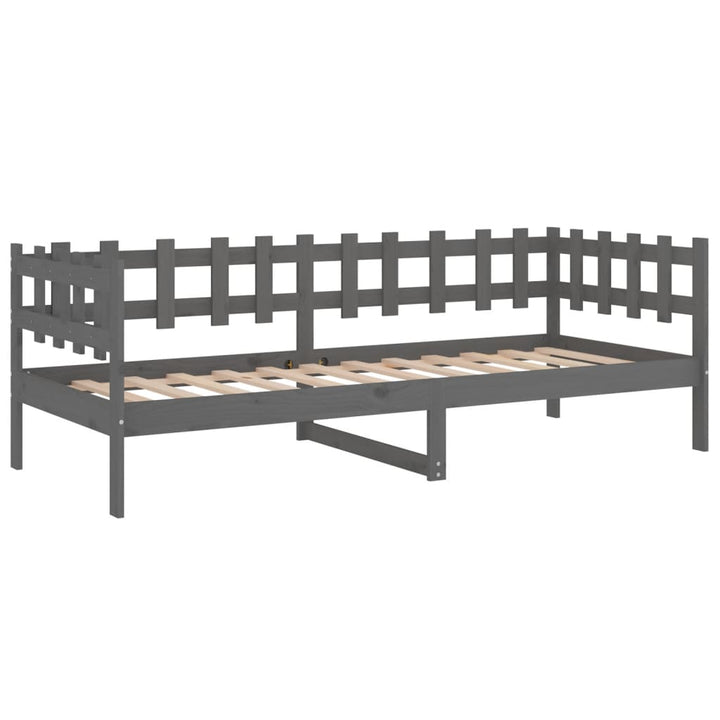 daybed 90x200 cm massivt fyrretræ grå
