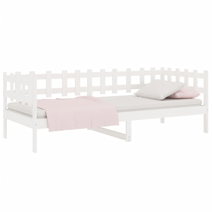 daybed uden madras 90x190 cm massivt fyrretræ hvid
