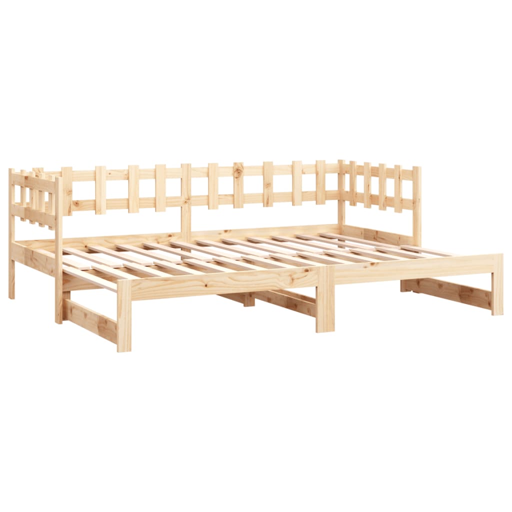 daybed med udtræk 2x(90x200) cm massivt fyrretræ