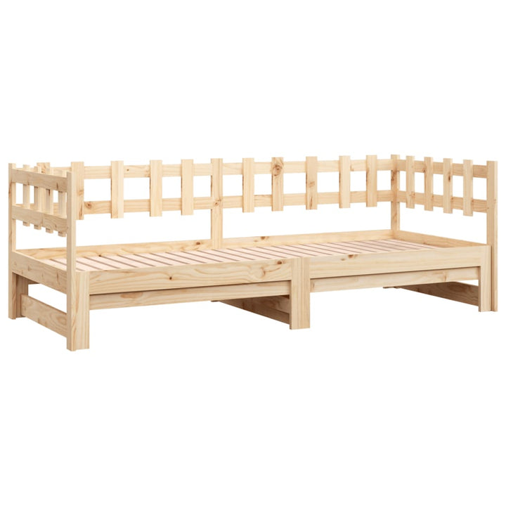 daybed med udtræk 2x(90x200) cm massivt fyrretræ