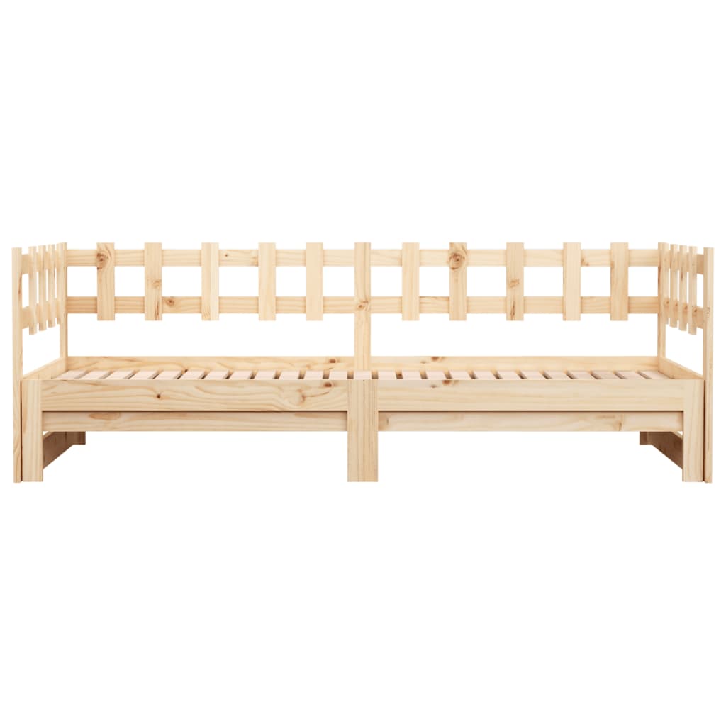 daybed med udtræk 2x(90x200) cm massivt fyrretræ