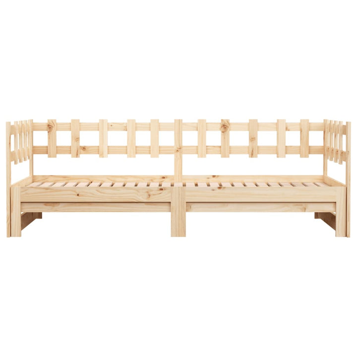 daybed med udtræk 2x(90x200) cm massivt fyrretræ