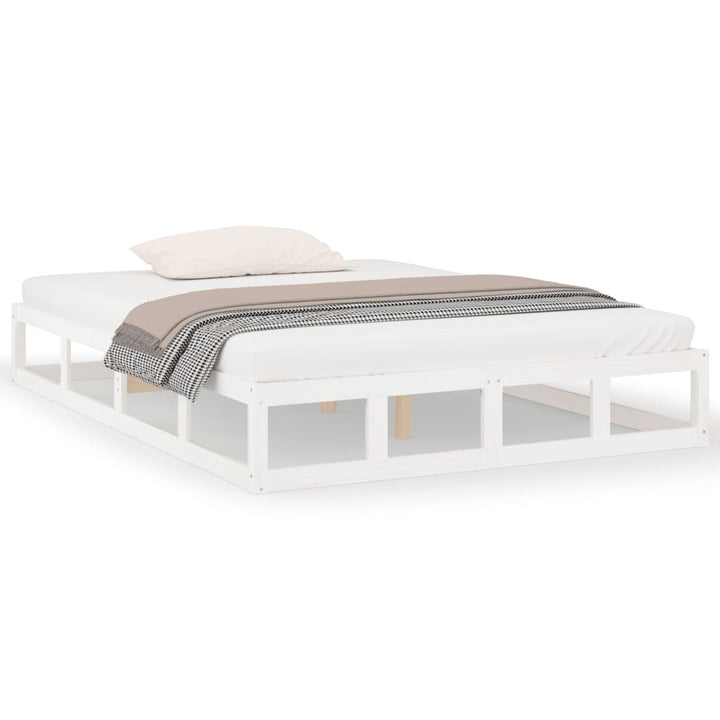 sengeramme 120x200 cm massivt træ hvid