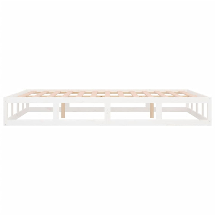 sengeramme 150x200 cm King Size massivt træ hvid