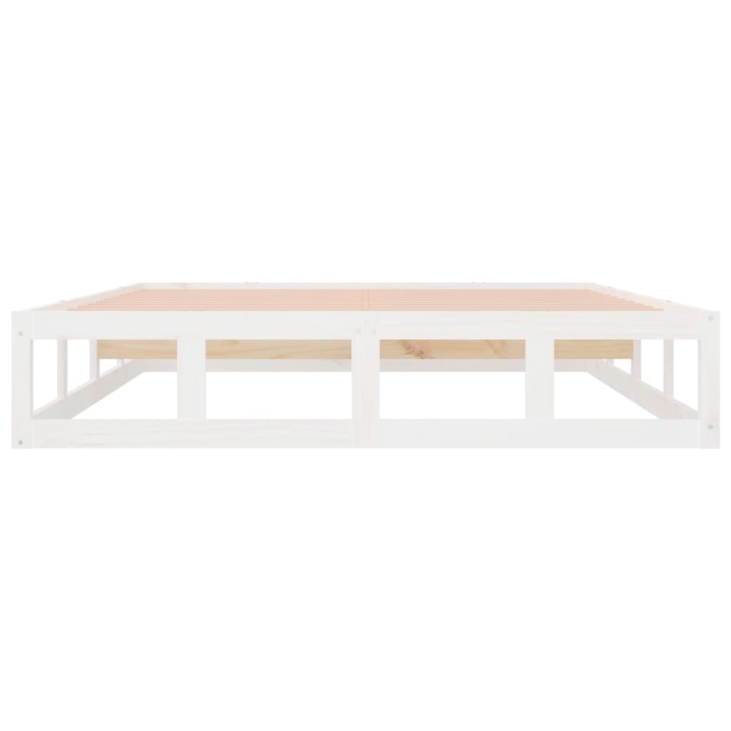 sengeramme 160x200 cm massivt træ hvid